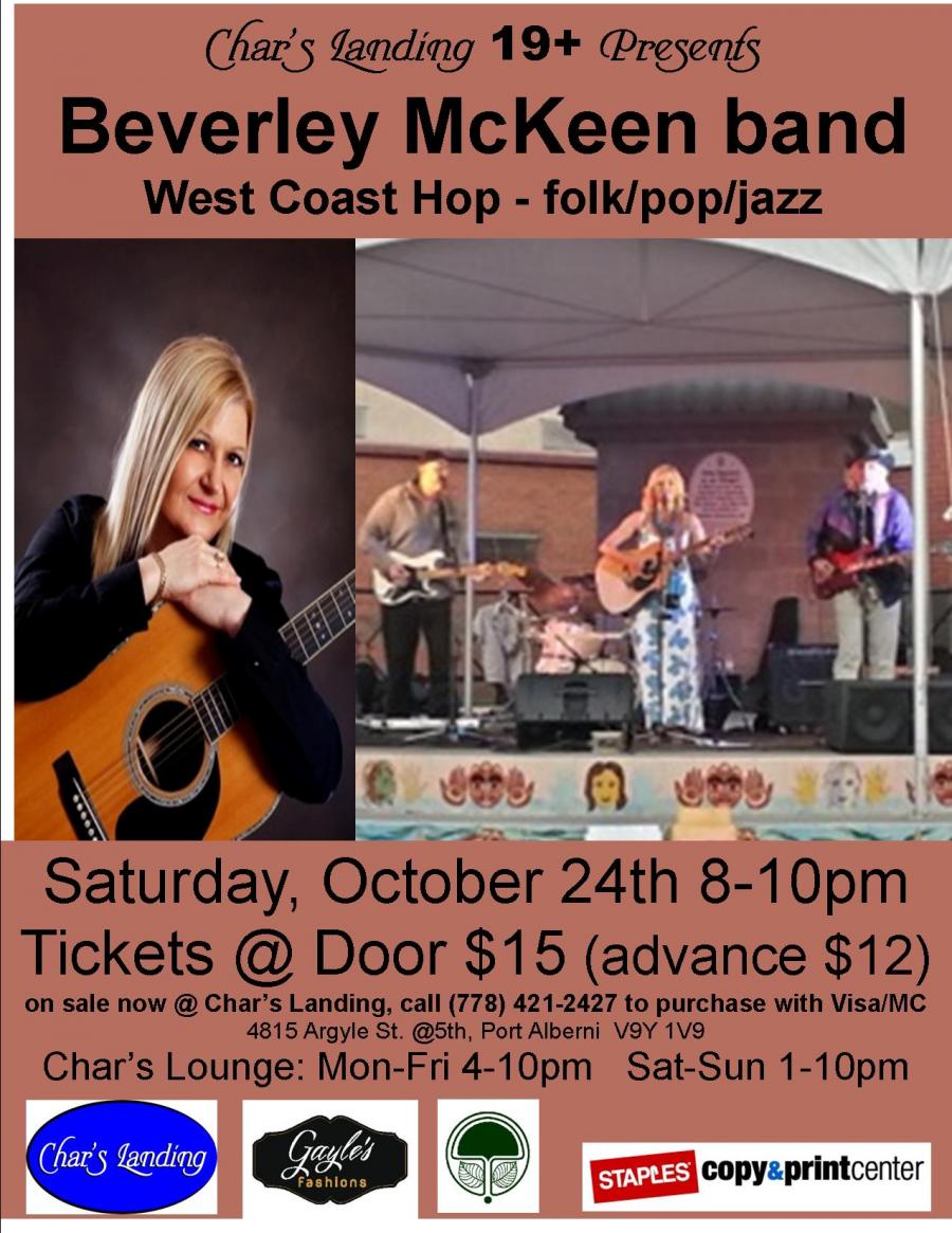 Concert – Beverley McKeen band - West Coast Hop - folk/pop/jazz (8-10pm ...