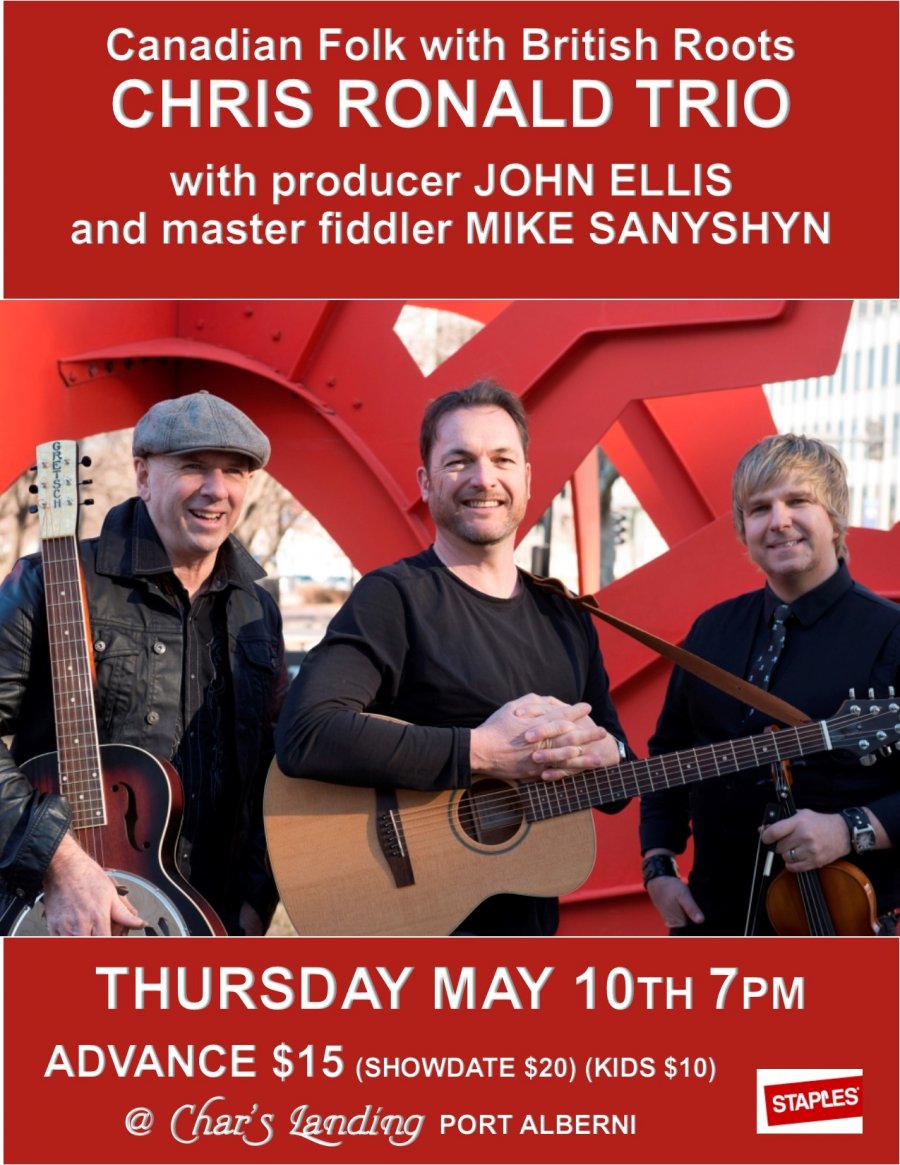 Chris Ronald Trio with John Ellis & Mike Sanyshyn | Alberni.ca